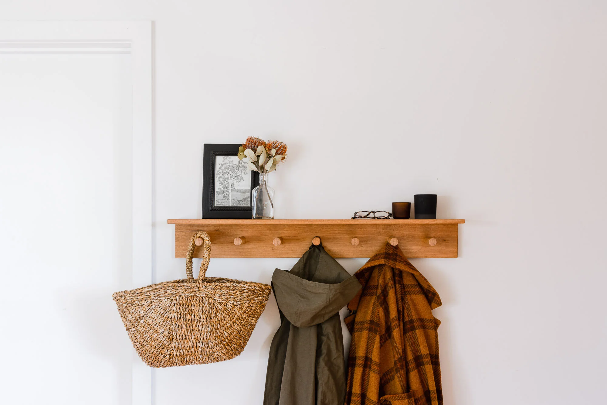 Floating coat rack with shelf hotsell